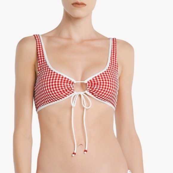 La Perla Gingham Seersucker red bikini - Picture 5 of 6